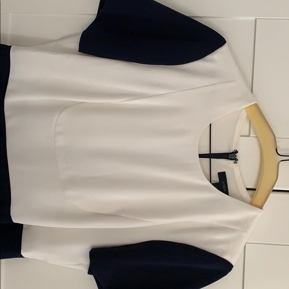 J. Crew White and Navy dress - Picture 3 of 3